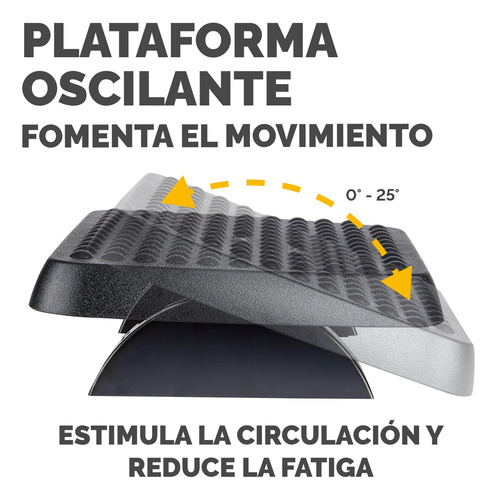 Reposapiés Ajustable Grafito 45 Cm Ancho 33 Cm Profundidad 9