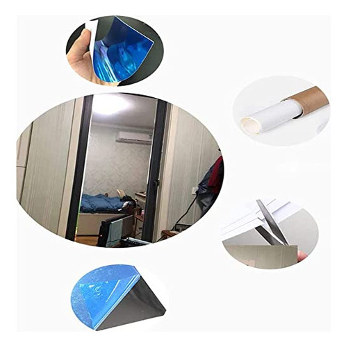 Hojas De Espejo Flexibles, Pegatinas De Espejo Autoadhesivas