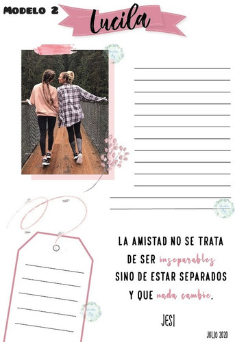 Regalo Día Del Amigo Imprimible. Personalizado Con Tus Fotos
