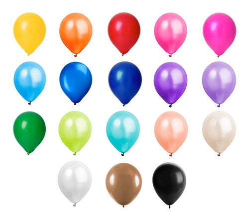 Imagem 1 de 9 de Bexiga Balão Liso 9 Polegadas 50 Unidades