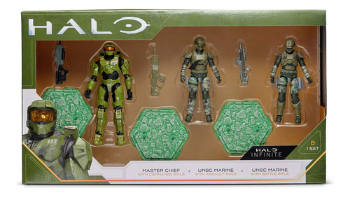 Halo Paquete De 3 Figuras Spartan De 4 Pulgadas  Master .