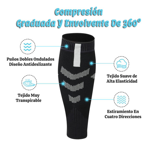 Mangas De Compresión Para Pantorrillas Hombre Mujer Deporte