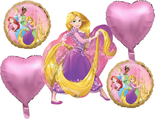 Set Rapunzel Globos Decoracion Cumpleaños