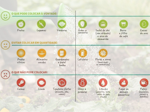 Compostagem - Kit Completo - Recicle Lixo Orgânico - Húmus