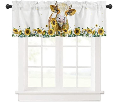 Ventana Valance Rod Pocket Short Panel De Cortina S Acuarel