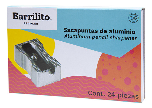 Sacapuntas Barrilito Spt05 1 Orificio Metalico 24 Piezas