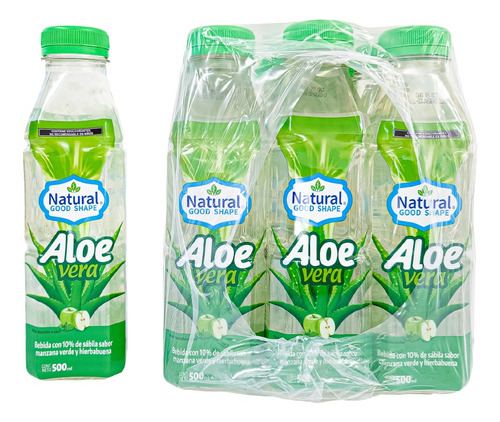 Natural Good Shape, Aloe Vera, Sabor Manzana Verde.