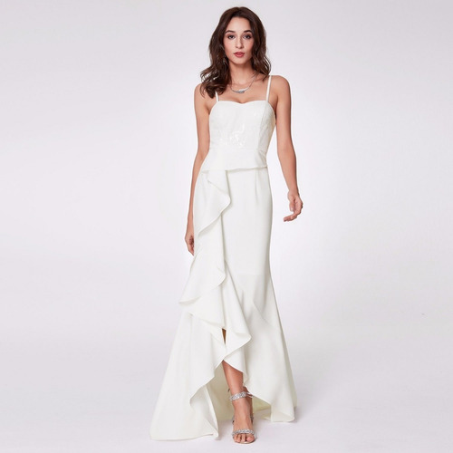 Vestido Novia Fiesta Egresadas Blanco Importado