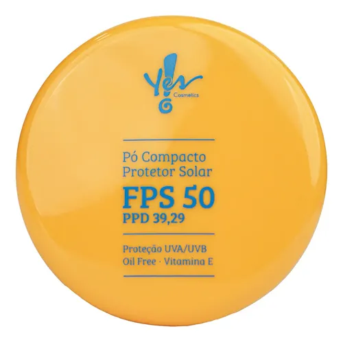 Pó Compacto Protetor Solar FPS 50 Oil free Vitamina E Yes Cosmétics