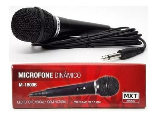 Microfone Duplo Kit Barato + Cabos 3 Metros Promoção 2 Por 1