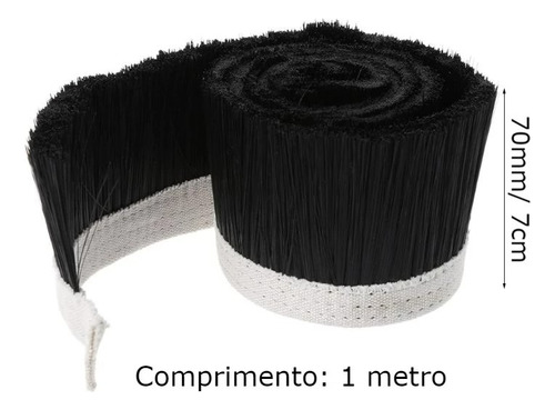 Kit Com 12 Escovas 1mt X 70mm Para Coletor De Pó