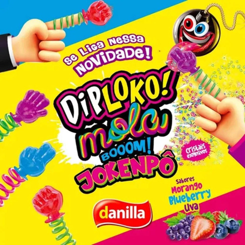 6 Pirulitos Diploko Boom Jokenpô Com Mola - Sabor Surpresa