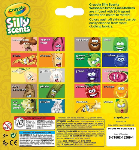 Crayola Silly Scents Sweet & Stinky Markers Marcadores Impor