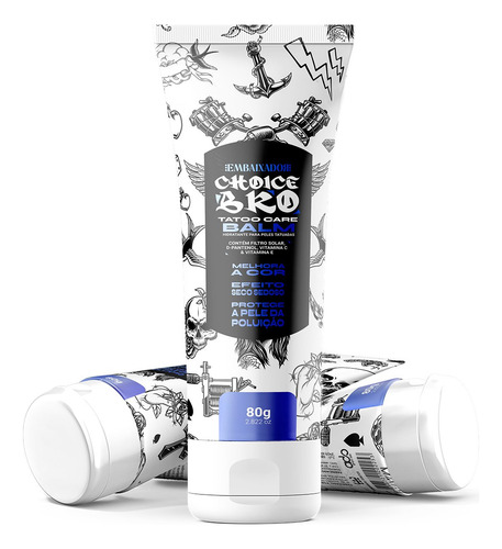 Balm De Tatuagem Choice Bro + Pó Modelador Kannep Embaixador