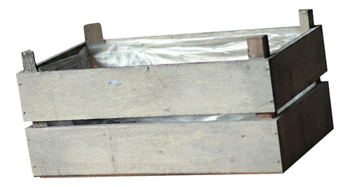Maceta Rústica De Madera Para Verdes, Caja Decorativa