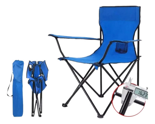 Silla Plegable De Playa Camping Pesca Picnic Con Porta Vaso