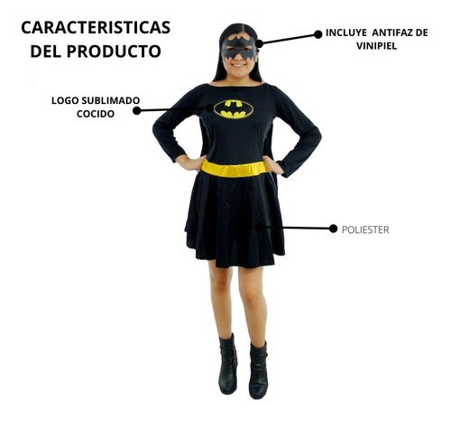 Imagen 3 de 10 de Disfraz Batgirl Deluxe