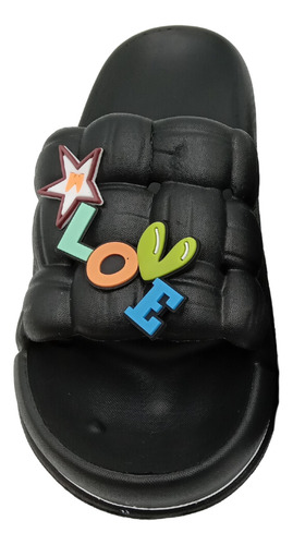 Sandalia Dama Slide Tipo Pantufla Pines Moda Tallas 23 Al 26