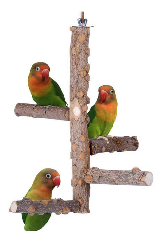 Percha Para Pájaros Soporte De Madera Natural L 15x35cm