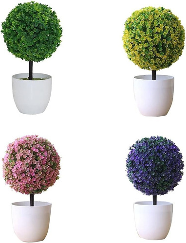 Topiario Artificial Planta Decorativa Con Maceta 24cm