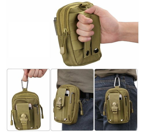 Imagen 6 de 8 de Morral Táctico Militar Molle Riñonera Funda Celular S-5022n