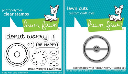 Sellos + Suajes Lawn Fawn Scrapbook Manualidades Donut Worry
