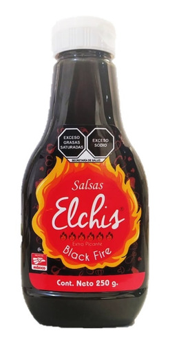 Salsas Elchis Black Fire - Caja Con 6 Piezas