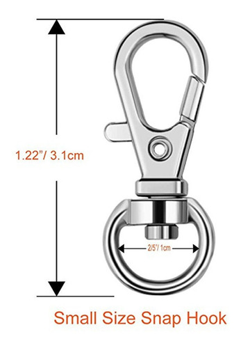 Imagen 5 de 12 de 100 Piezas De Aleación De Metal Llavero Anillos Giratorios