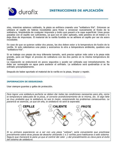 Imagen 9 de 9 de 10 Varillas Para Soldar Aluminio Con Gas Butano Durafix Usa