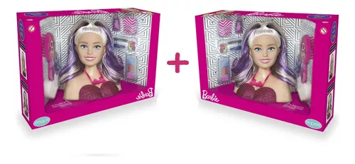 Busto Boneca Barbie Para Pentear E Maquiar Vem Com Maquiagem - Ri