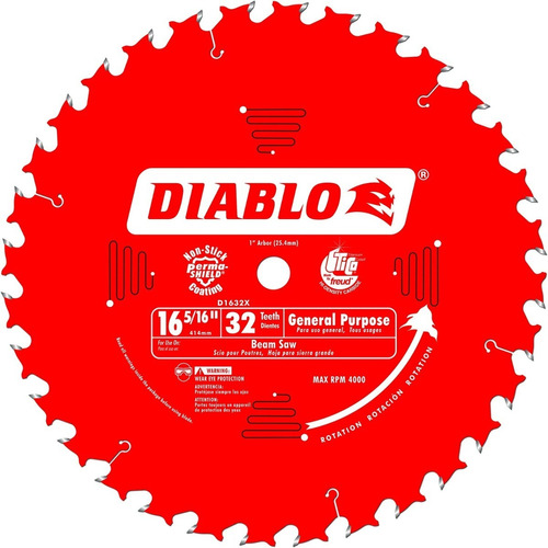 Disco De Corte Diablo Para Sierra De 16-5/16in X 32 Dientes