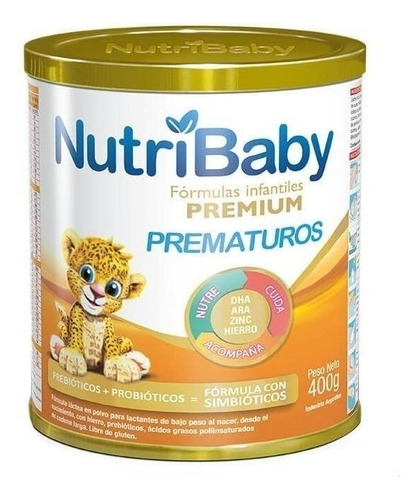 Leche de fórmula en polvo sin TACC Ethical Nutrition Nutribaby Prematuros en lata de 1 de 400g - 0 a 6 meses