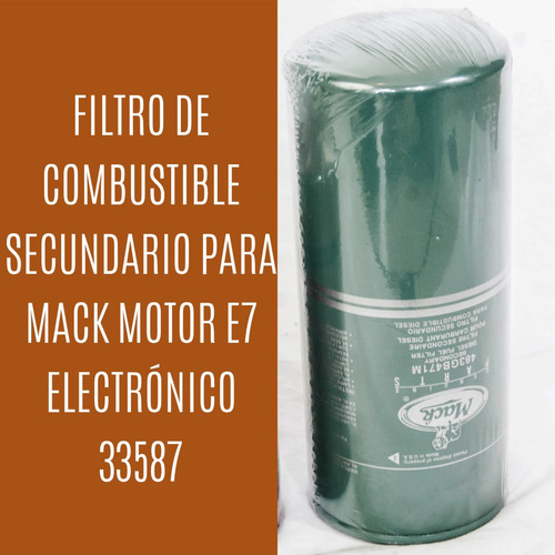 Filtro De Gasoil Secundario Mack E7 Bf7657 33587