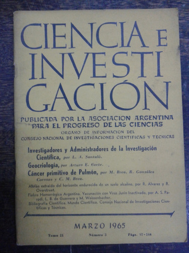 Ciencia E Investigacion Nº 3 * Marzo 1965 *