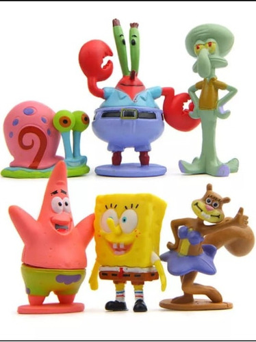 Set De 6 Figuras Bob Esponja Y Sus Amigos