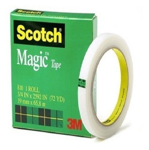 Cinta Adhesiva Magica Scotch 3m Invisible 18 Mm X 65 Mts