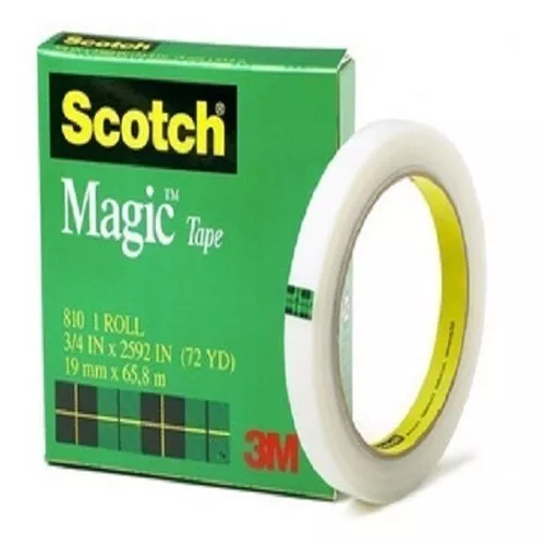 Cinta adhesiva invisible Scotch Magic 810 33 mts x 19mm