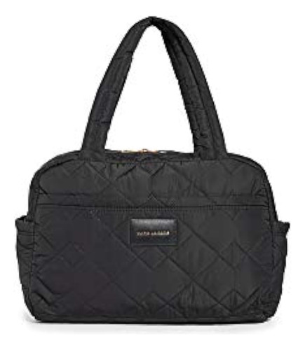 Bolso Mediano Marc Jacobs De Nailon Acolchado, Negro