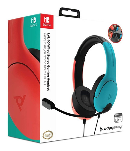 Audifonos Diadema Gamer Pdp Lvl40 Nintendo Switch Microfono