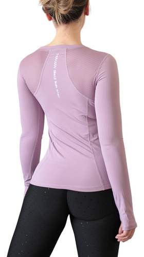 Blusa Deportiva Gala Sport Manga Larga Transparencia Licra C