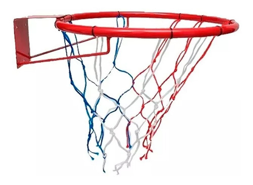Imagen 1 de 1 de Aro Basket Basquet Con Red Nº7 45cm Hierro Ideal Niños!