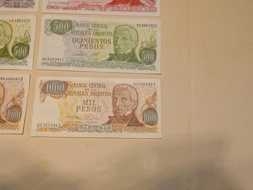 Billetes De Argentina Antiguos Peso Y Pesos Ley X 8 Sc Sc-