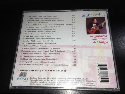 Aníbal Arias La Guitarra Romántica Del Tango Cd Nuevo