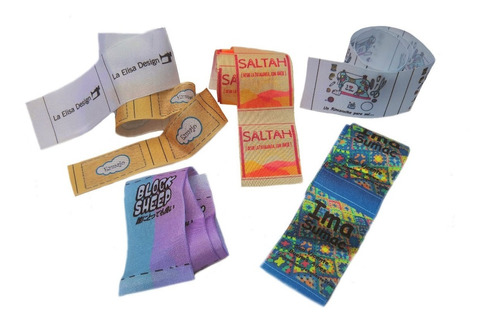 Etiquetas Textiles Para Ropa - Cortadas - Full Color X100