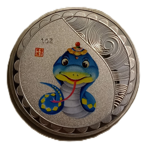 Moneda Conmemorativa Horóscopo Chino Año De La Víbora