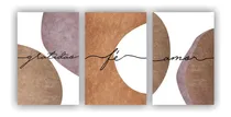 Comprar Quadro decorativo X4Adesivos Quadro kit quadros decorativos 3peças 60x40 gratidão fé amor de 60cm x 1cm - mdf