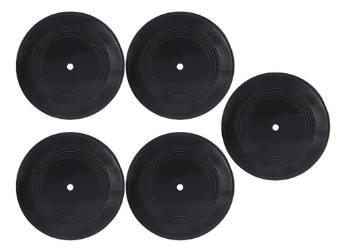 Guitarra De Disco En Blanco Plain Record Decorations, 5 Unid