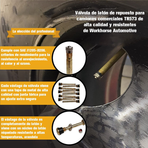 . 10 Pzs Valvula Tr573 Para Rin Camión 22.5 Y 24.5 Universal