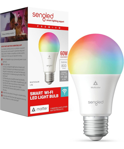 Bombillo Sengled Smart Lighting Premium 60w Amazon Alexa Color De La Luz Rgb 110v