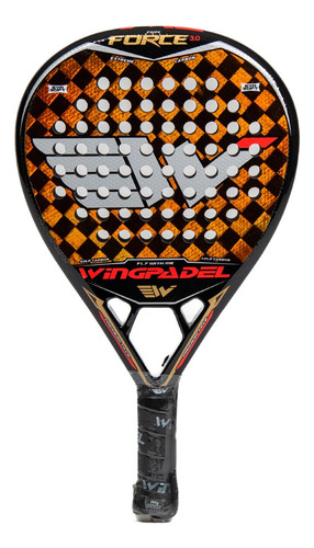 Paleta De Padel Wingpadel Air Force 3.0 Extreme Carbon Color Negro/dorado